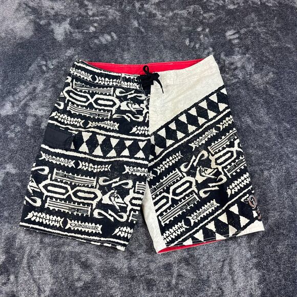 Quiksilver Y2K Waimea Hawaii Big Surf Invitational Board Shorts Eddie Aikau 36 - Picture 1 of 13